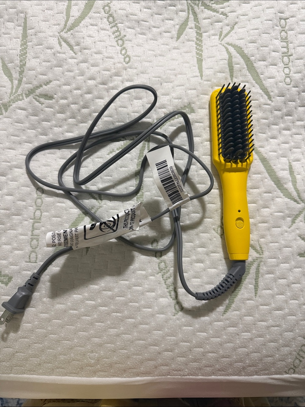Drybar Bright Yellow Travel Styling Brush with Gray Cord